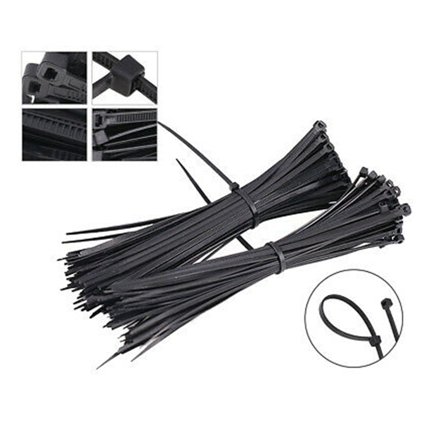 3139 6Inch Nylon Self Locking Cable Ties, Heavy Duty Strong Zip Wire Tie. Pack of 100 - Black. DeoDap 3139 6Inch Nylon Self Locking Cable Ties, Heavy Duty Strong Zip Wire Tie. Pack of 100 - Black. DeoDap